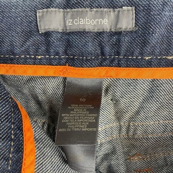 NWT Liz Claiborne Denim Cropped Pnats Size 10 - Picture 7 of 9